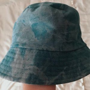 Blue Bleach Bucket Hat